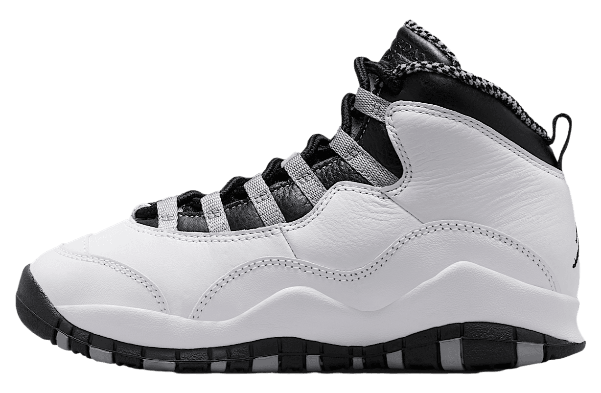 Air Jordan 10 GS White / Light Steel Grey Jordan release photo