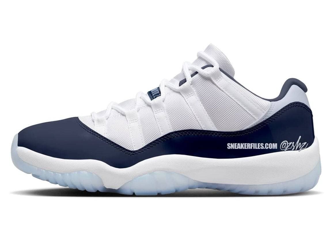 Air Jordan 11 Low White Midnight Navy Jordan release photo