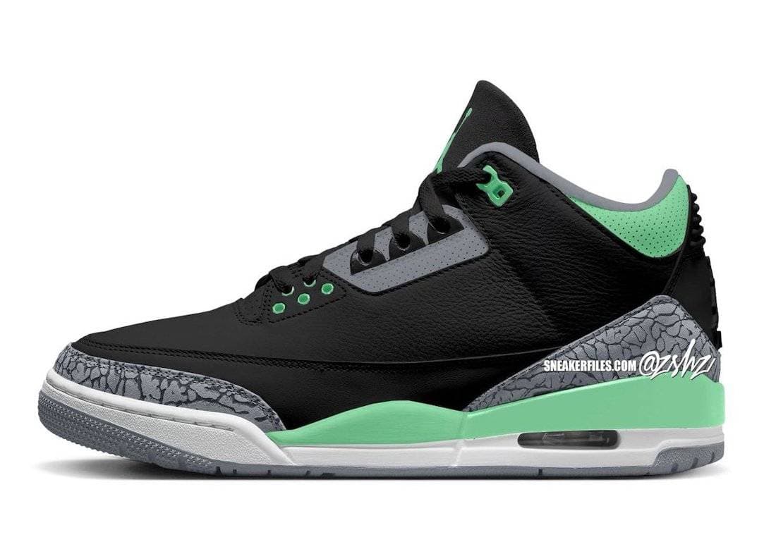 Air Jordan 3 Green Glow Jordan release photo