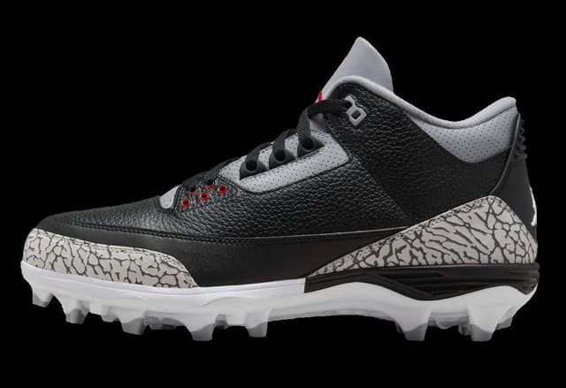 Air Jordan 3 TD Cleat Black Cement Jordan release photo