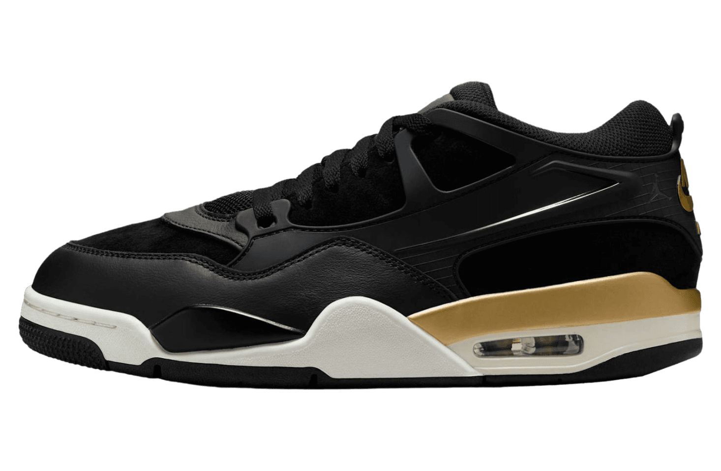 Air Jordan 4 RM Black / Sail / Metallic Gold Jordan release photo