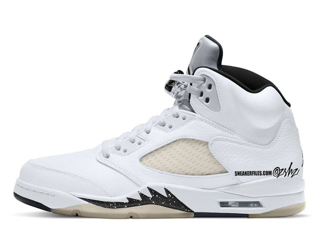 Air Jordan 5 White Black Jordan release photo