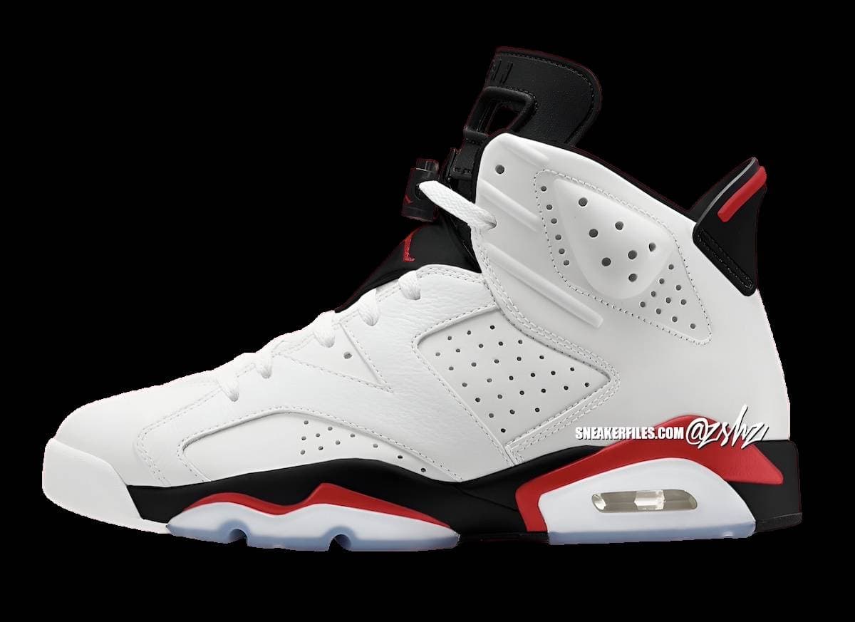 Air Jordan 6 White Fire Red Jordan release photo