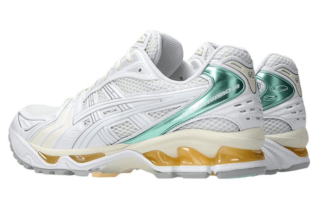 Asics Gel-Kayano 14 White / Green / Yellow release photo 2