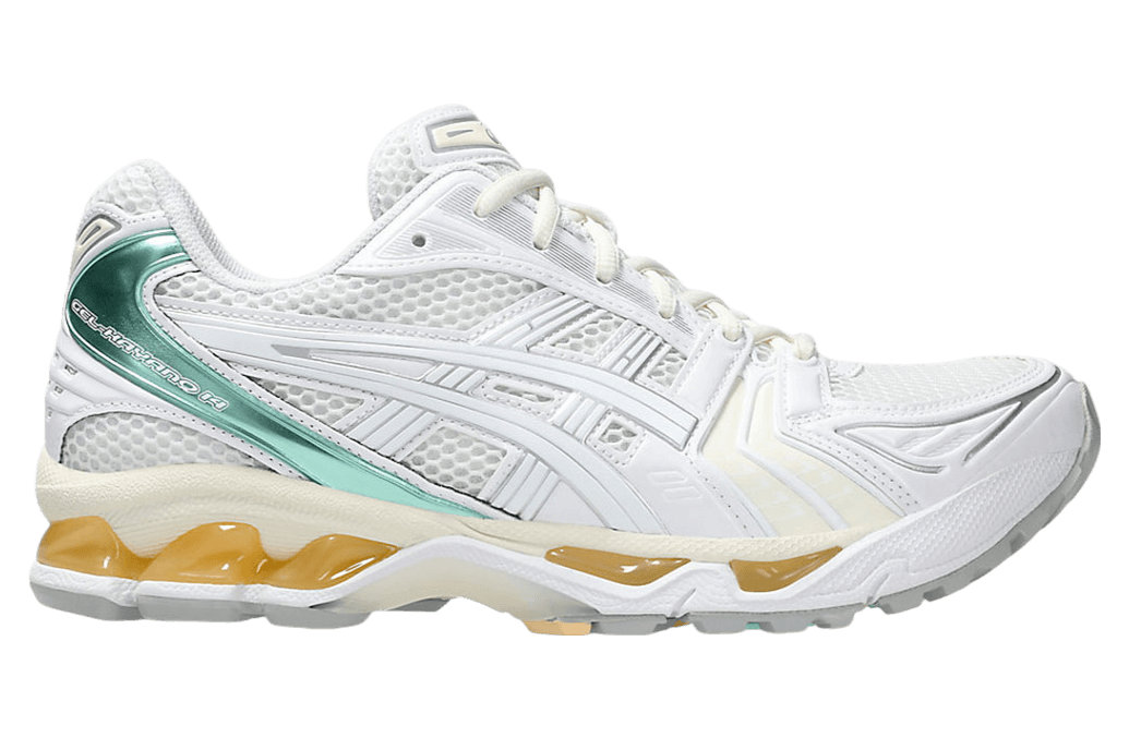 Asics Gel-Kayano 14 White / Green / Yellow release photo 1