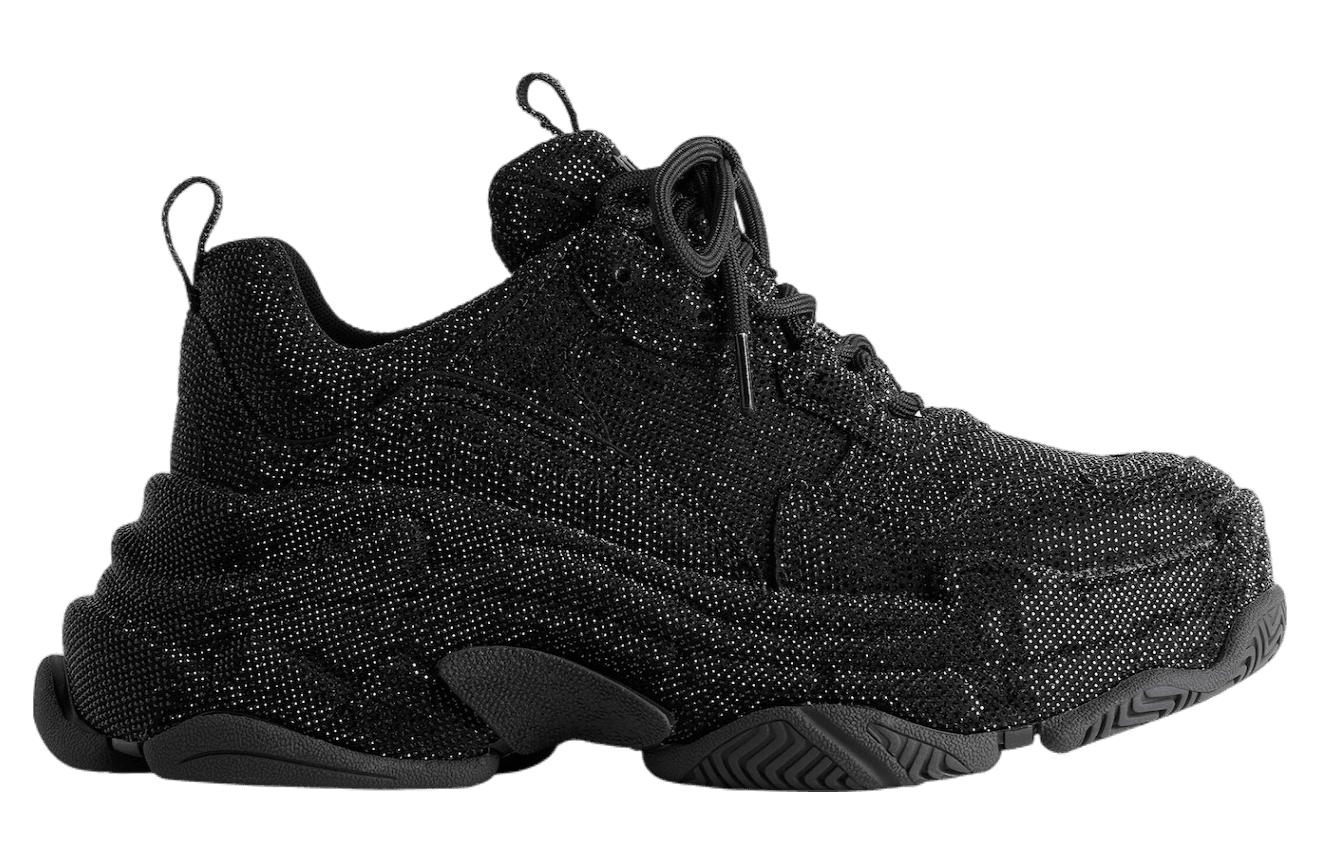 Balenciaga Triple S With Rhinestones Black release photo 1