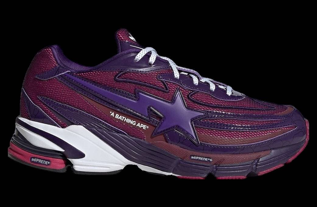 Bape x Adidas Orketro Burgundy / Purple adidas release photo