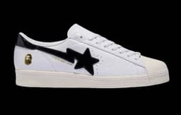 BAPE x adidas Superstar White Black release thumbnail 1