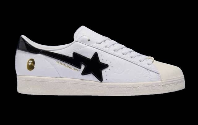 BAPE x adidas Superstar White Black adidas release photo