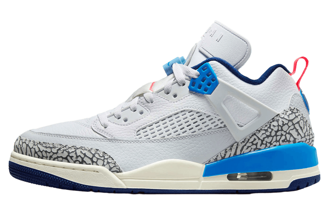 Jordan Spizike Low White / Blue Void / Hot Lava Jordan release photo