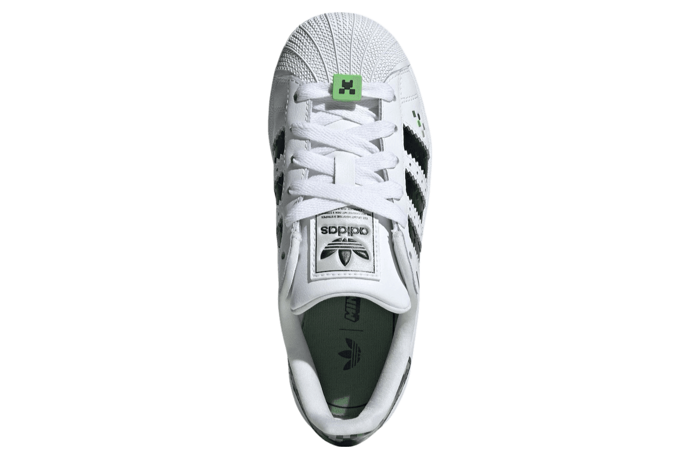 Minecraft x Adidas Superstar GS Creeper release photo 5