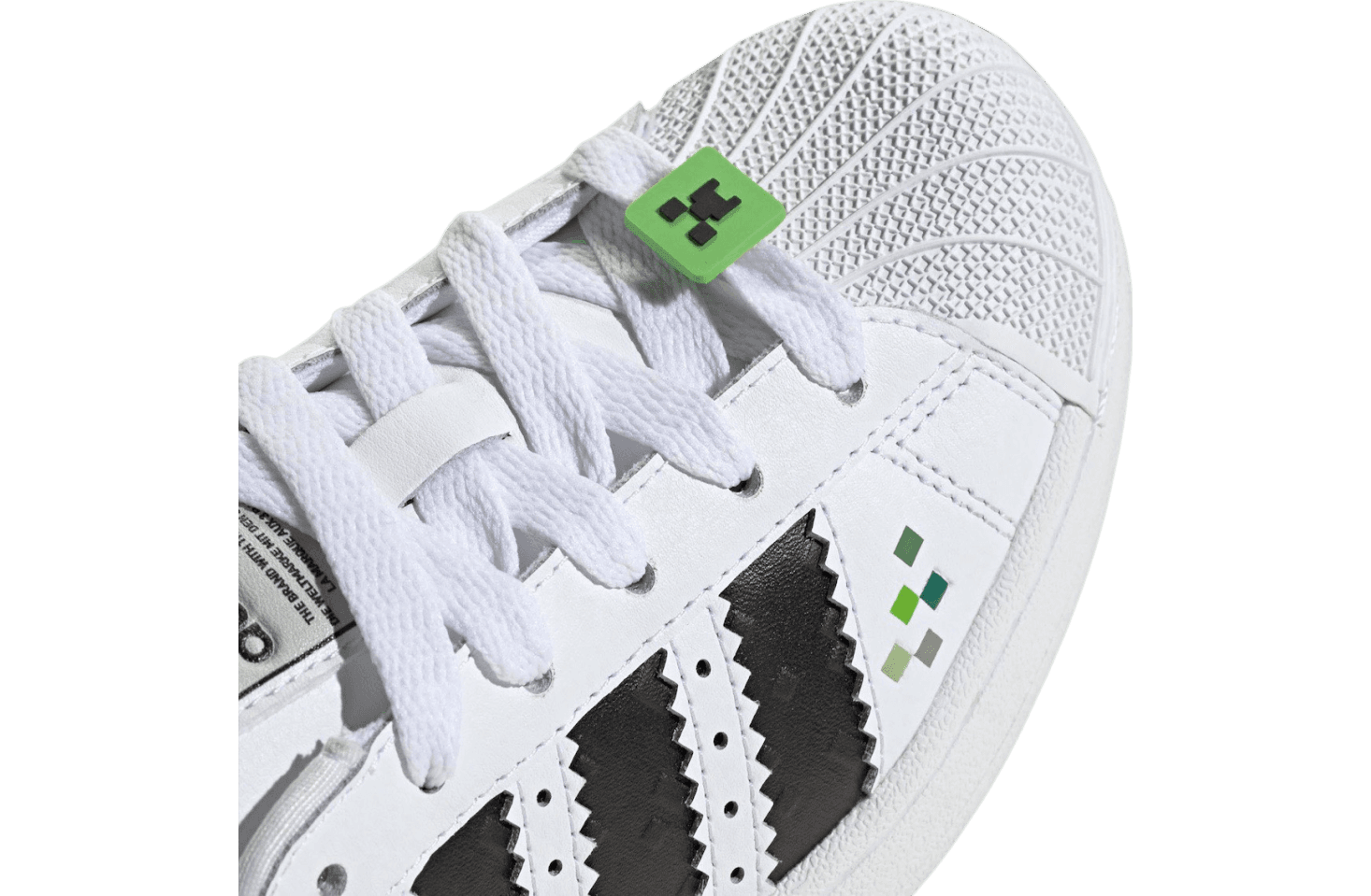 Minecraft x Adidas Superstar GS Creeper release photo 7