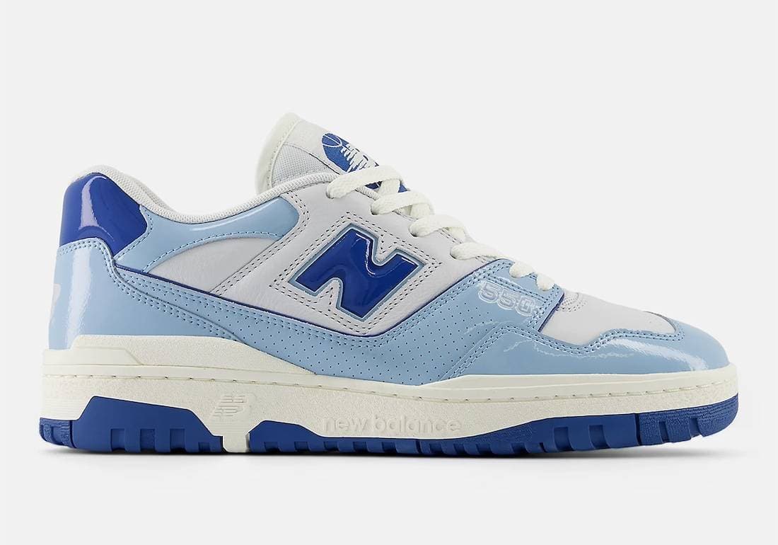 New Balance 550 Patent Leather Blue White New Balance release photo