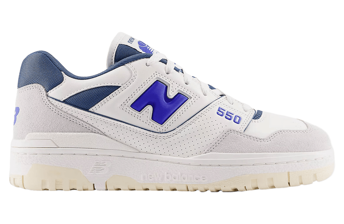 New Balance 550 Sea Salt / Blue Gemstone New Balance release photo