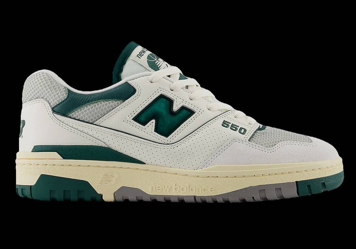 New Balance 550 Sea Salt Marsh Green New Balance release photo
