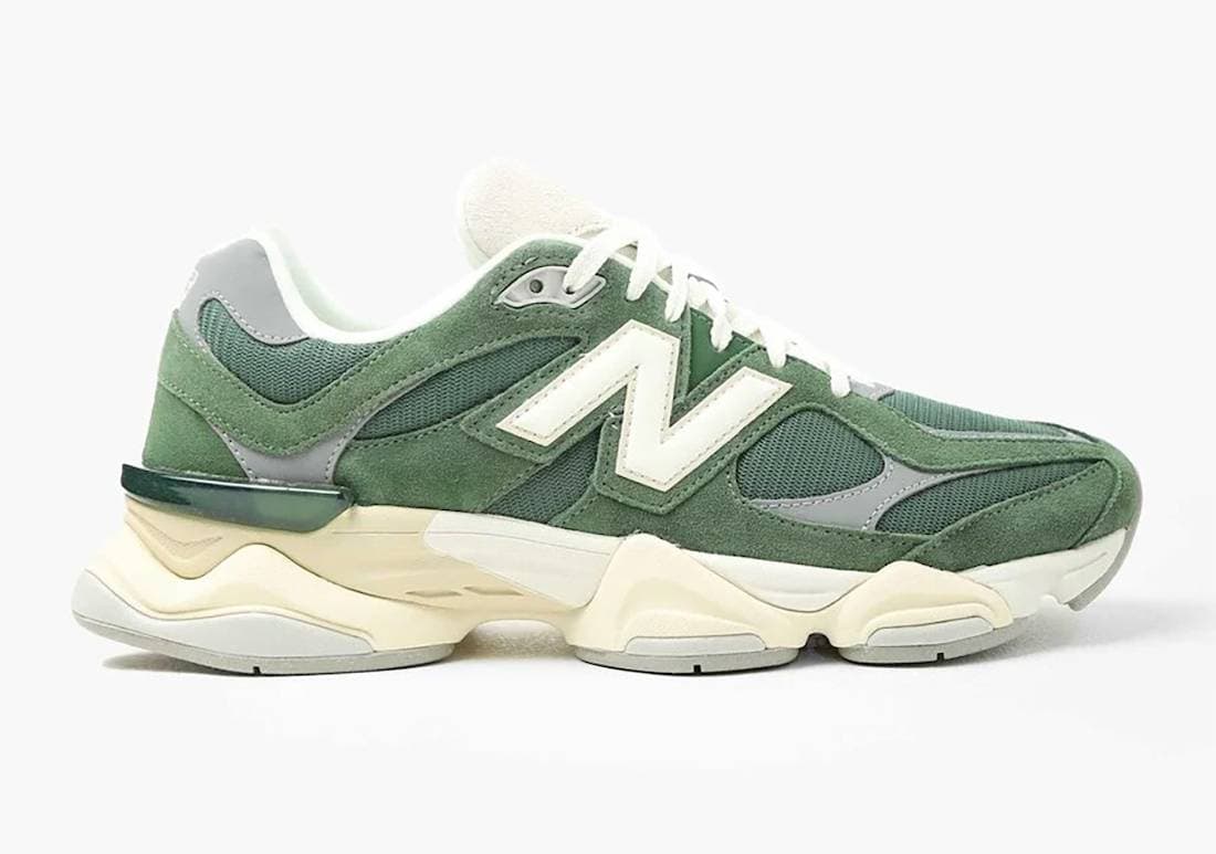 New Balance 9060 Green Suede New Balance release photo