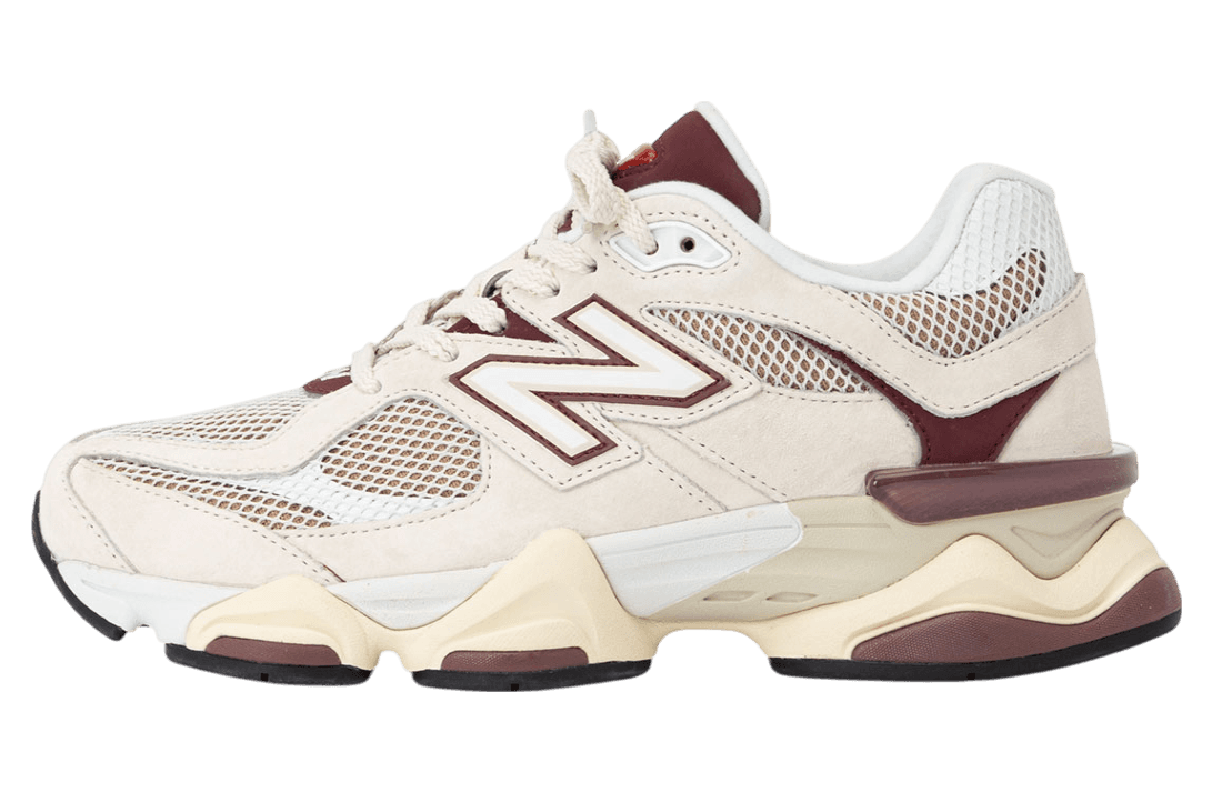 New Balance 9060 Linen / Burgundy New Balance release photo