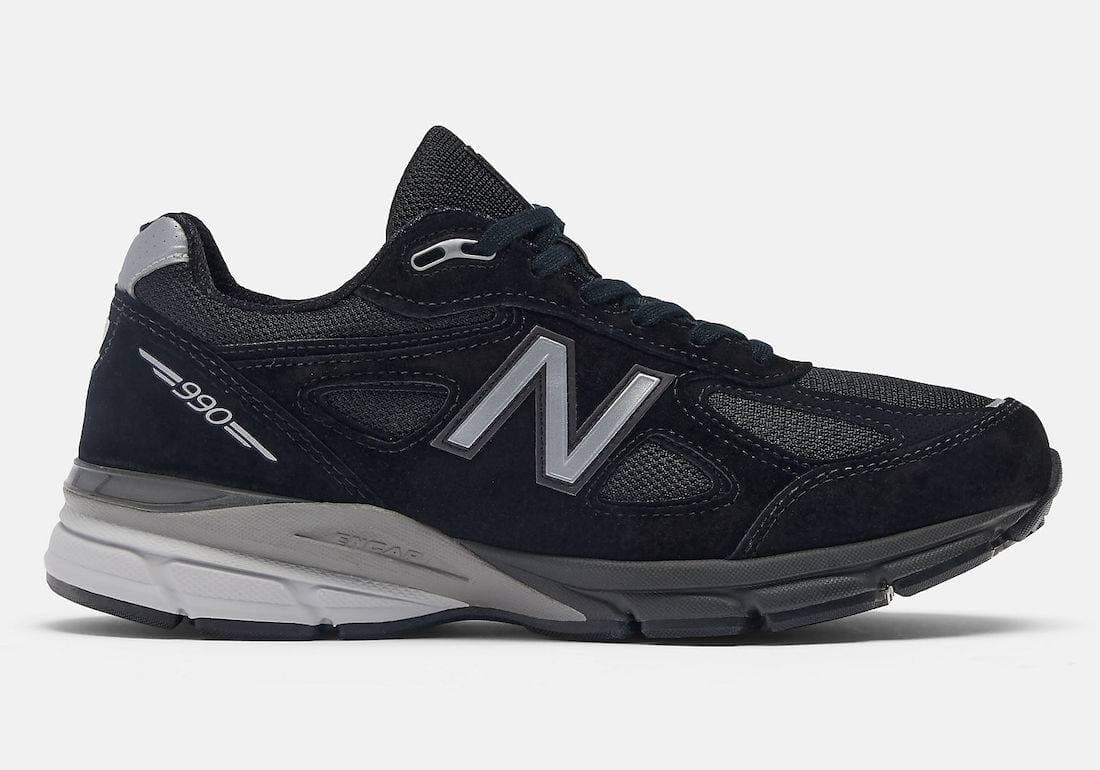 New Balance 990v4 Made in USA Black Silver New Balance release photo