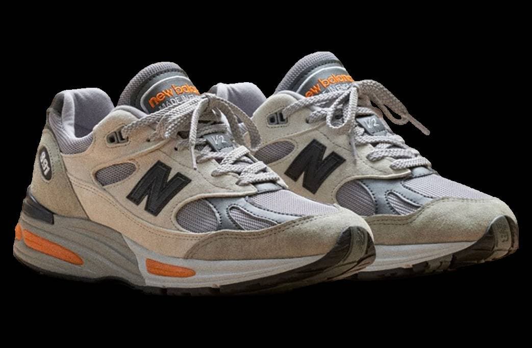 New Balance 991v2 Made in UK Grey / Orange New Balance release photo
