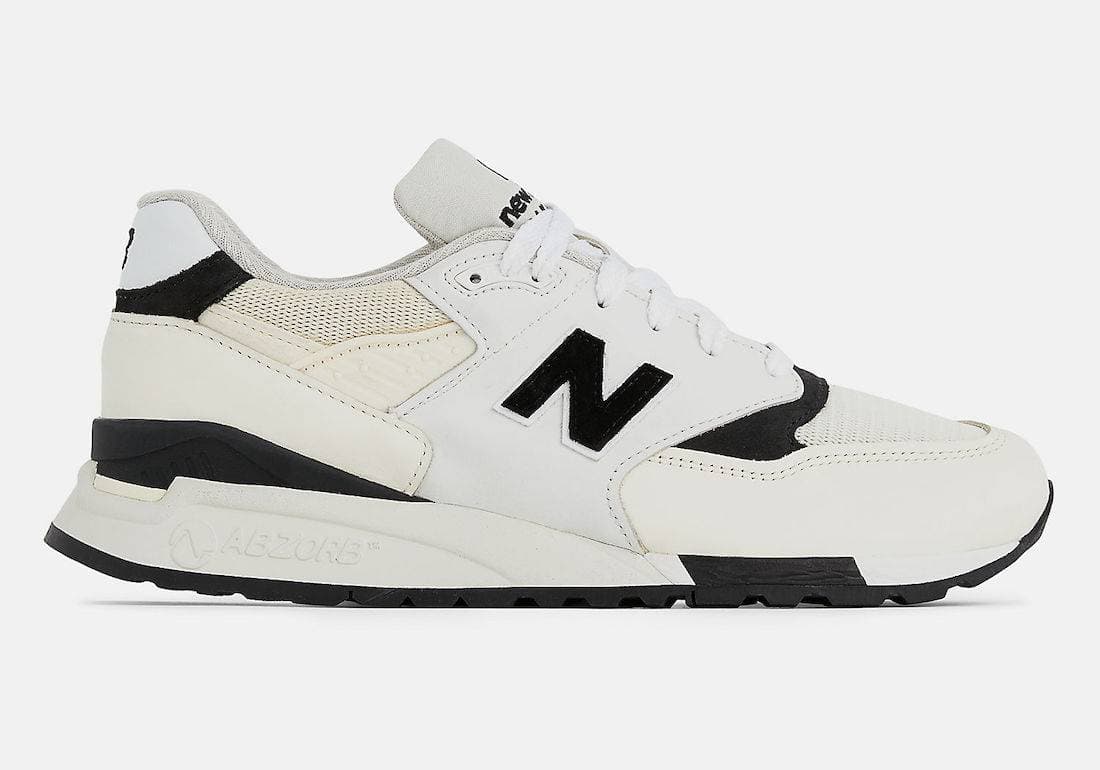 New Balance 998 Made in USA White Black New Balance release photo