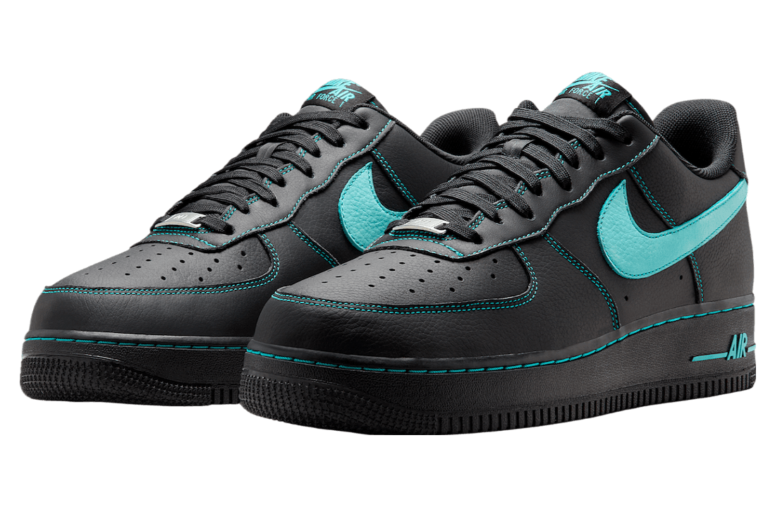 Nike Air Force 1 Low Black / Aurora Green release photo 2