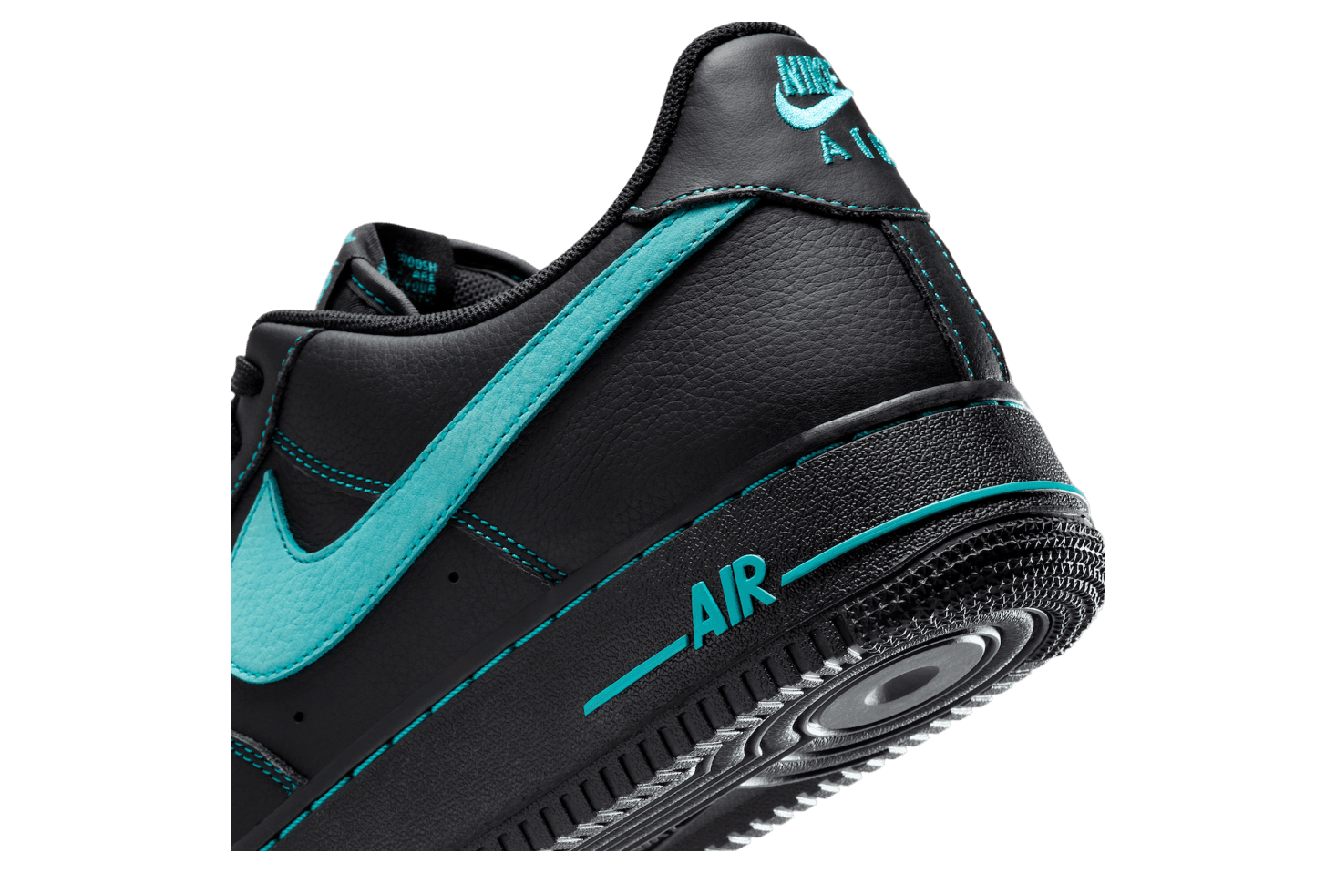Nike Air Force 1 Low Black / Aurora Green release photo 8