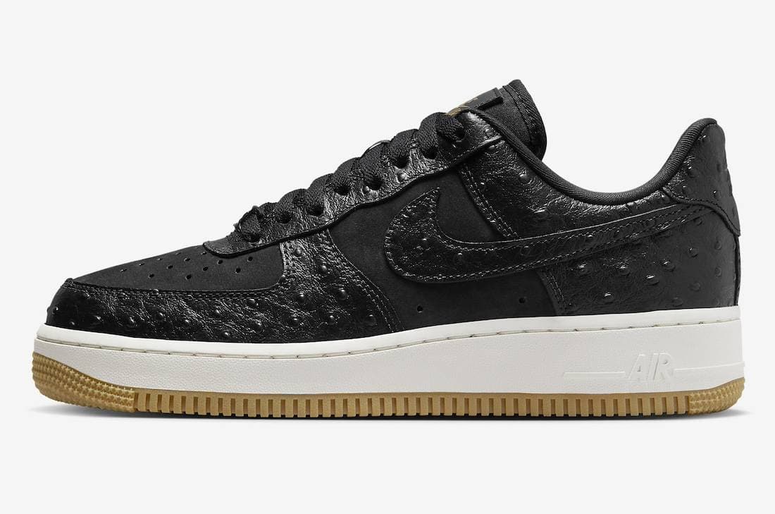 Nike Air Force 1 Low Black Ostrich Nike release photo
