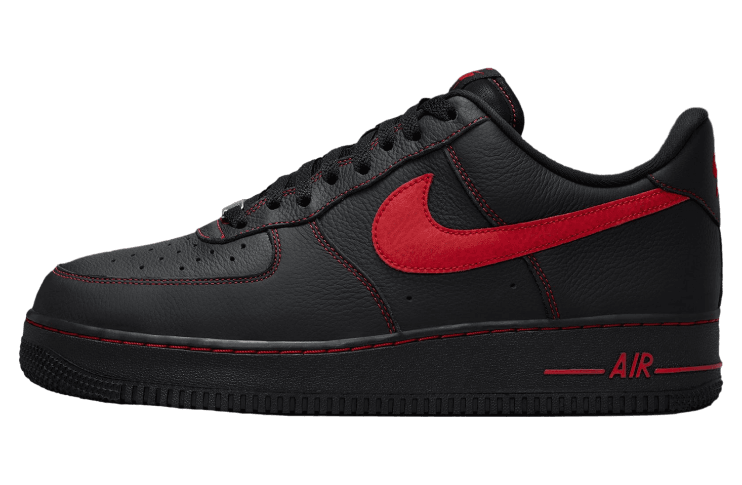 Nike Air Force 1 Low  Black / University Red Nike release photo