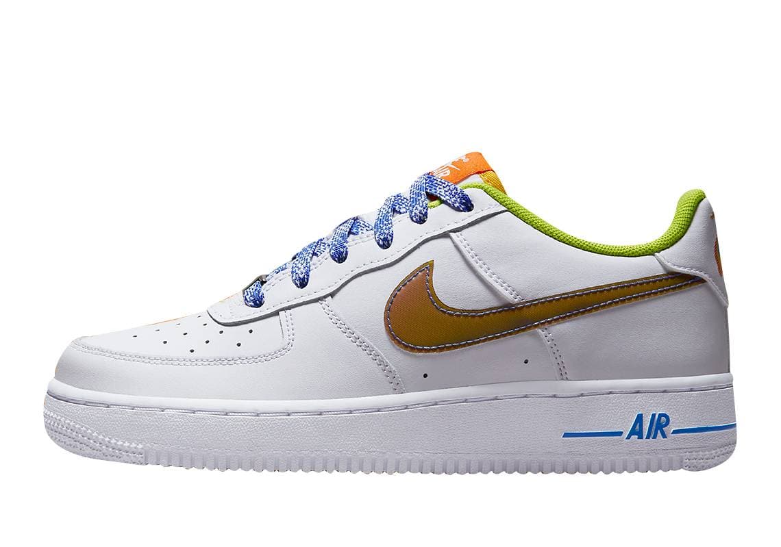 Nike Air Force 1 Low GS Iridescent Swoosh Nike release photo
