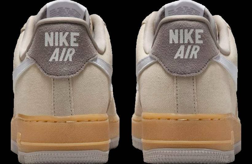 Nike Air Force 1 Low Suede Canvas Khaki release photo 5