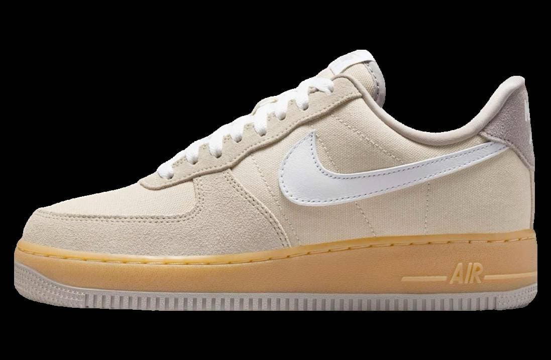 Nike Air Force 1 Low Suede Canvas Khaki release photo 1
