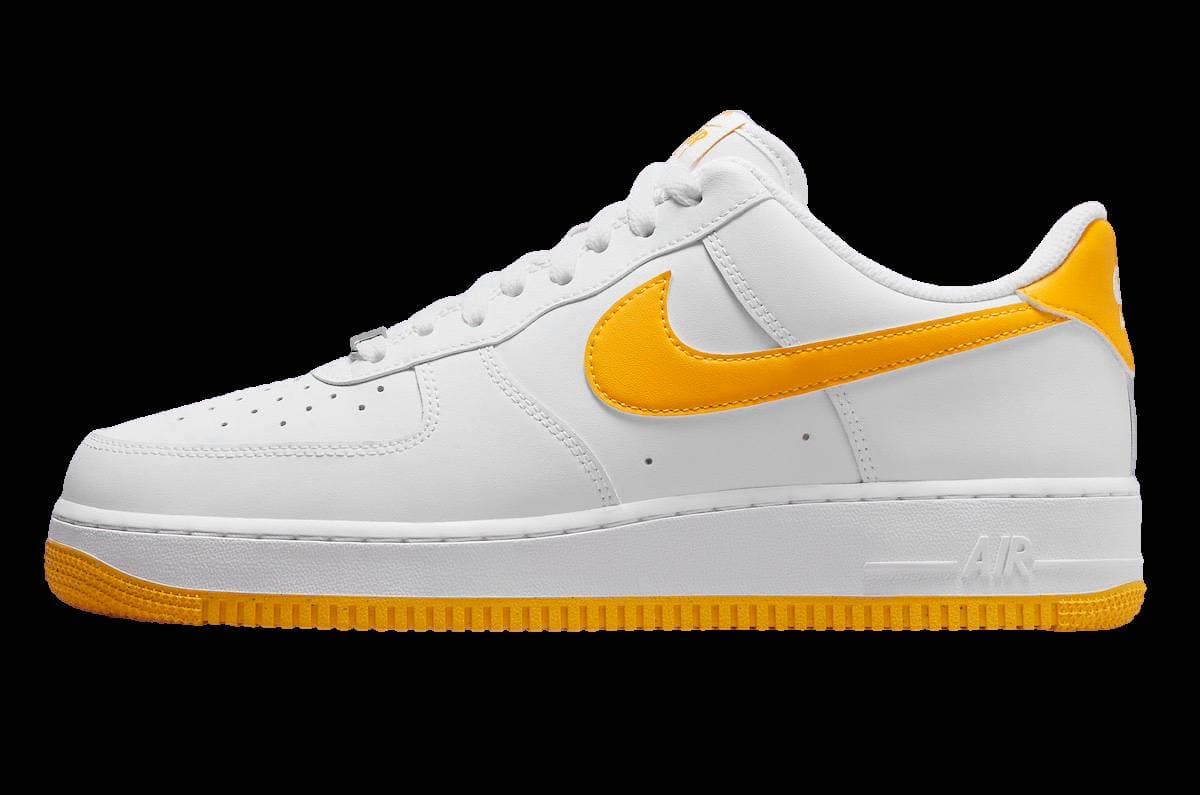 Nike Air Force 1 Low White University Gold Nike release photo