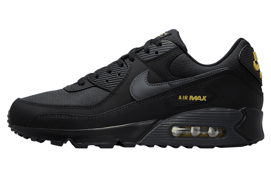 Nike Air Max 90 Black / Buff Gold release photo 1