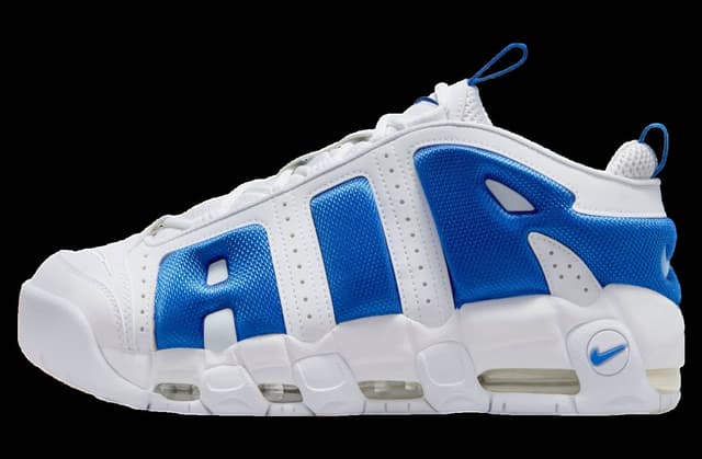 Nike Air More Uptempo Low White / Hyper Royal Nike release photo