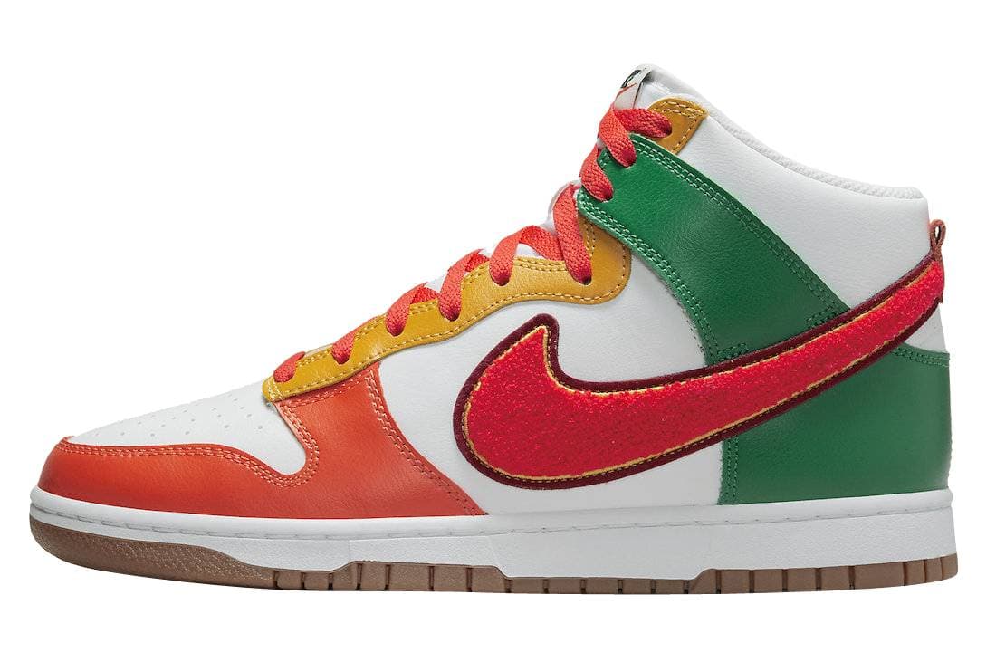 Nike Dunk High Chenille Swoosh Nike release photo