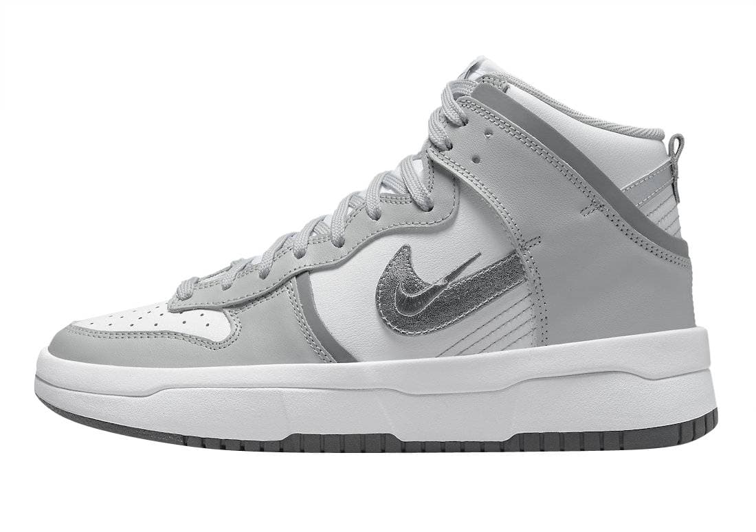 Nike Dunk High WMNS Rebel White Grey Nike release photo
