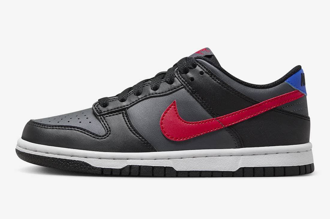 Nike Dunk Low GS Black University Red Nike release photo