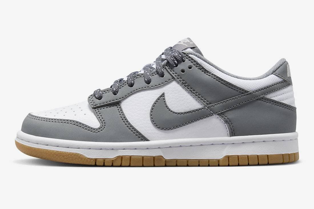 Nike Dunk Low GS Reflective Grey Nike release photo