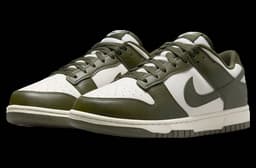 Nike Dunk Low White / Olive release thumbnail 2