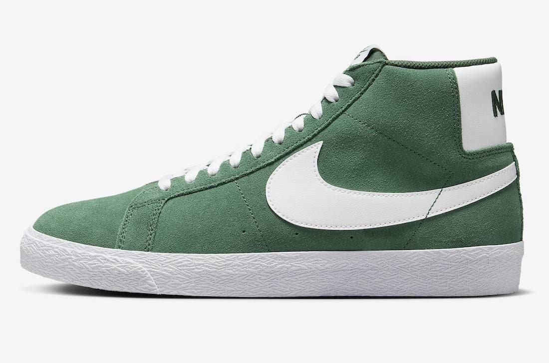 Nike SB Blazer Mid Green Suede Nike release photo