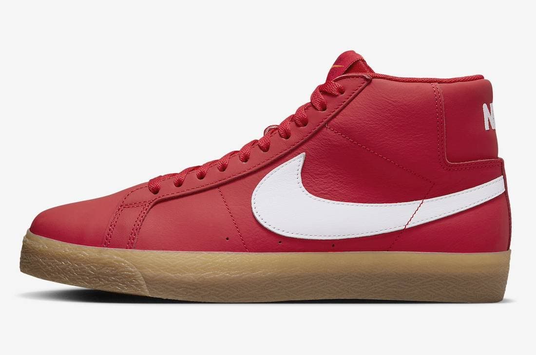 Nike SB Blazer Mid Orange Label Red Gum Nike release photo