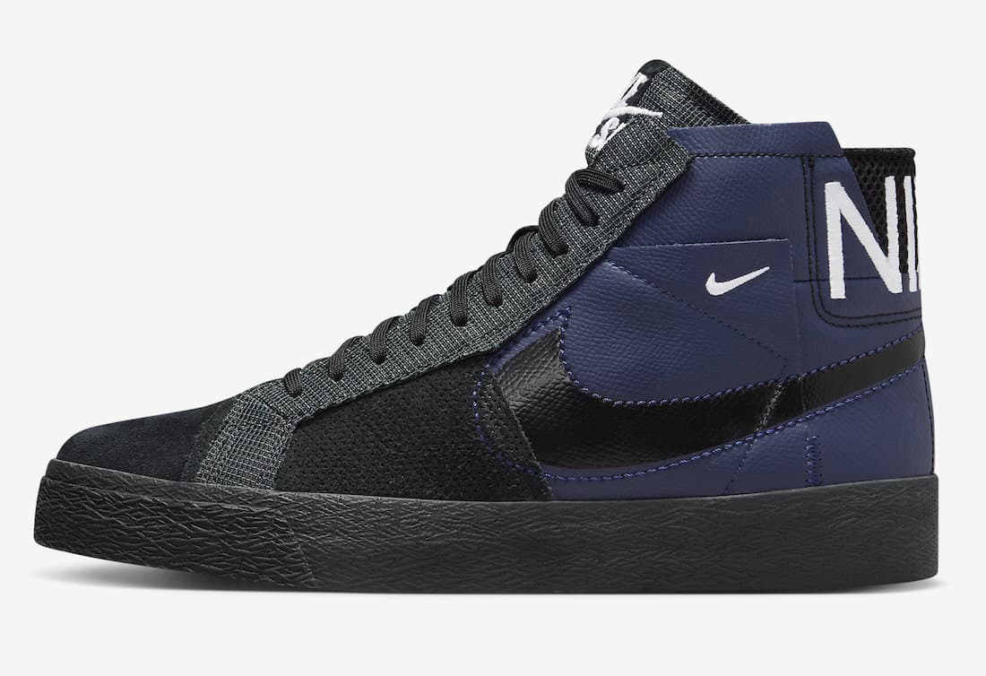 Nike SB Blazer Mid Premium Navy Black Nike release photo
