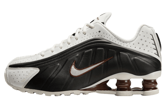 Nike Shox R4 WMNS Sail / Black / Fauna Brown Nike release photo