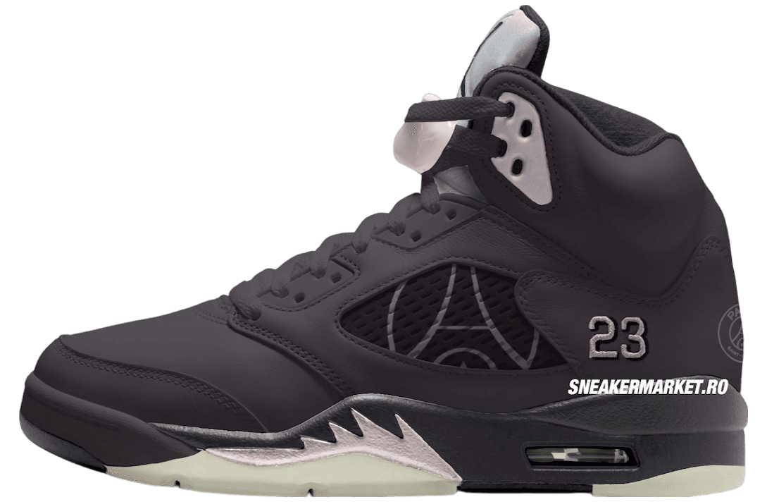 PSG x Air Jordan 5 Off Noir / Particle Rose Jordan release photo