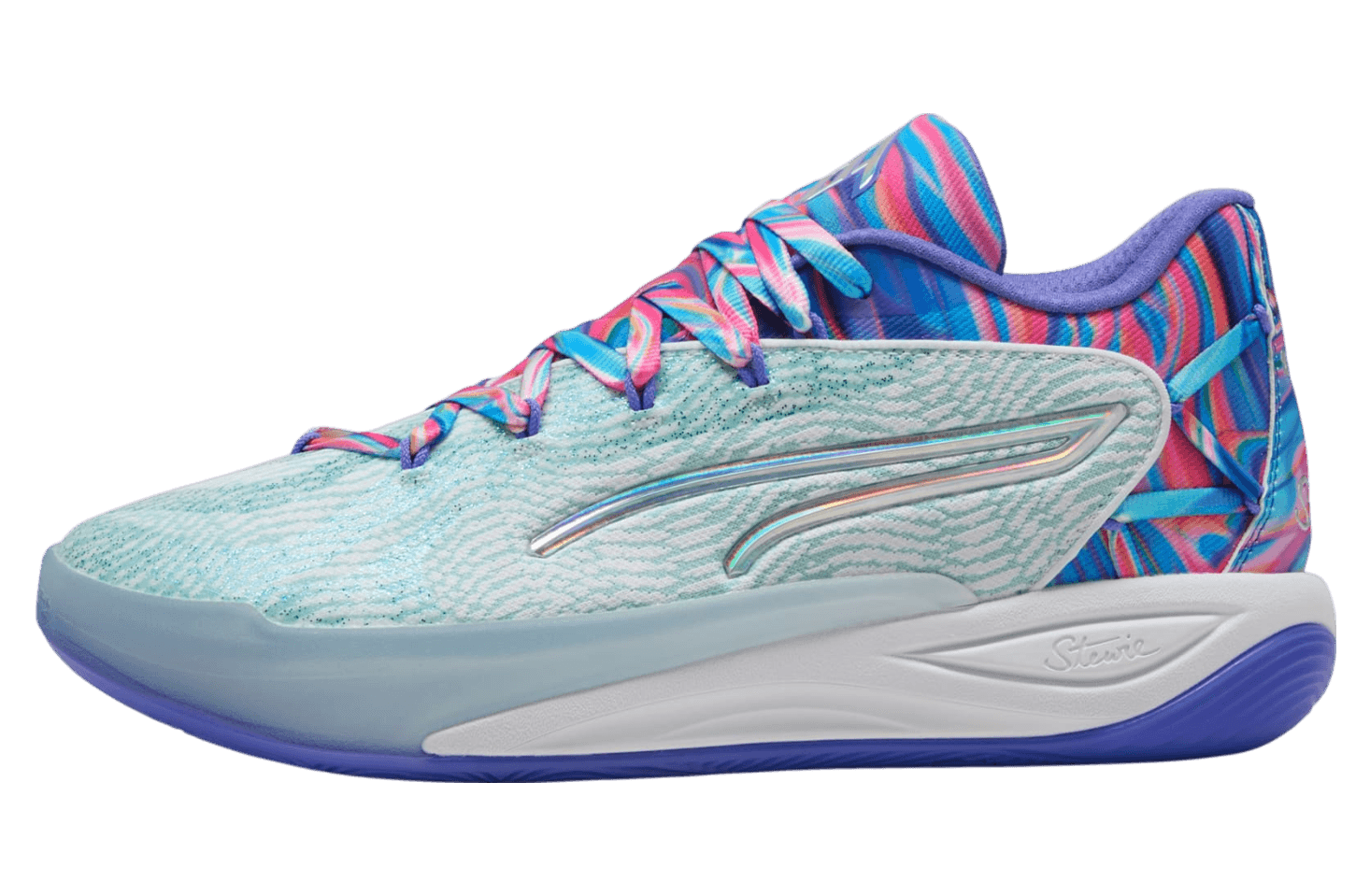 Puma Stewie 4 Prism White / Light Aqua Puma release photo