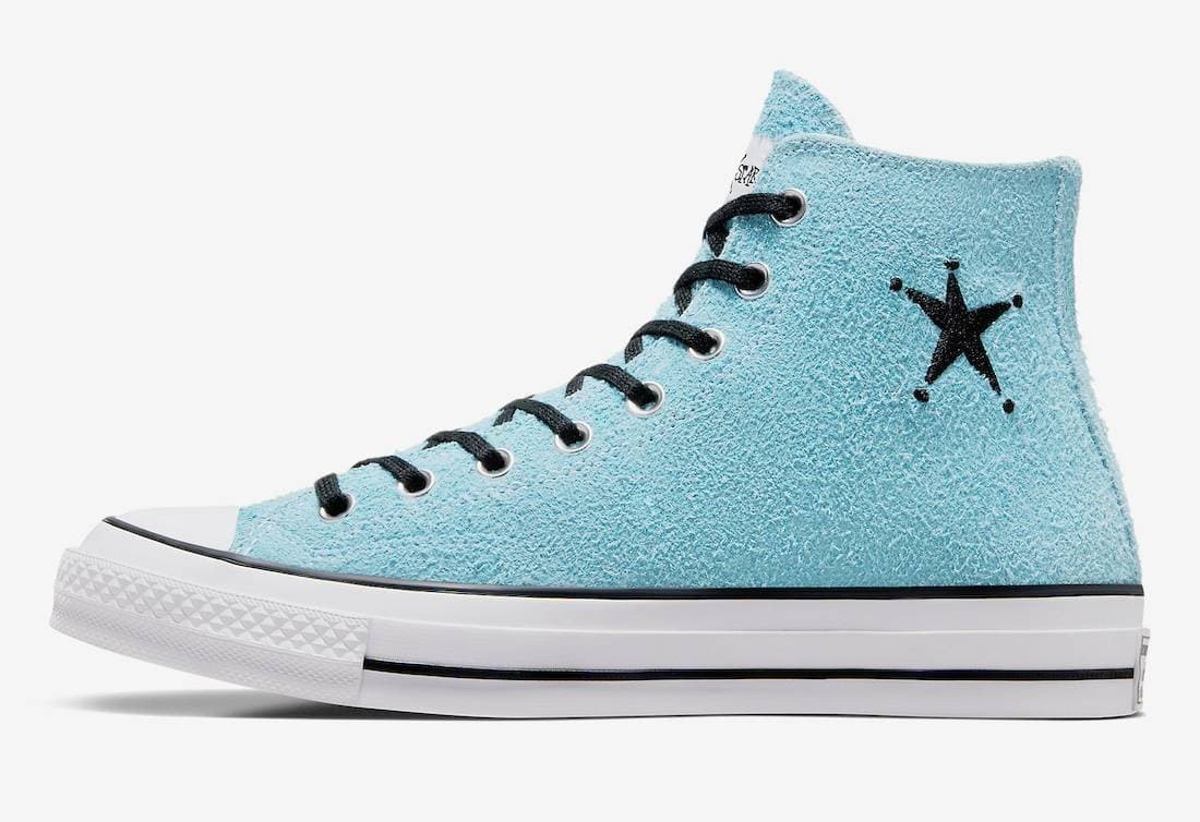 Stussy x Converse Chuck 70 Hi Sky Blue release photo