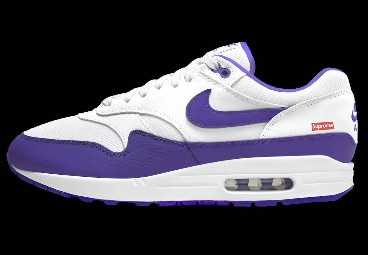 Supreme x Nike Air Max 1 87 Varsity Purple Nike release photo