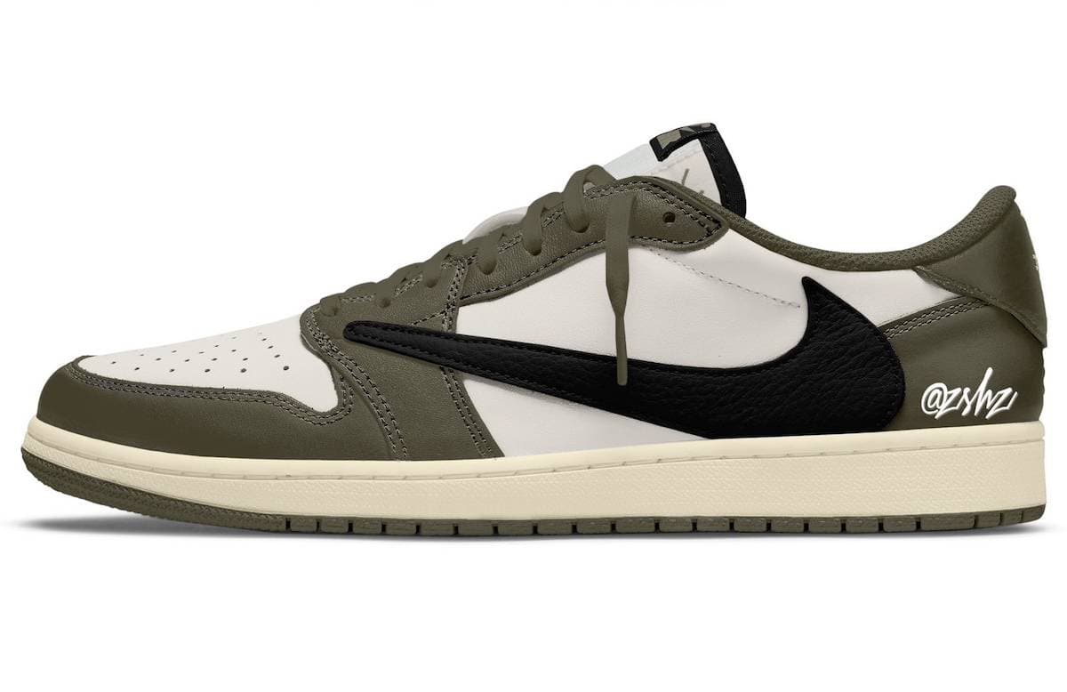 Travis Scott x Air Jordan 1 Low OG Olive Jordan release photo