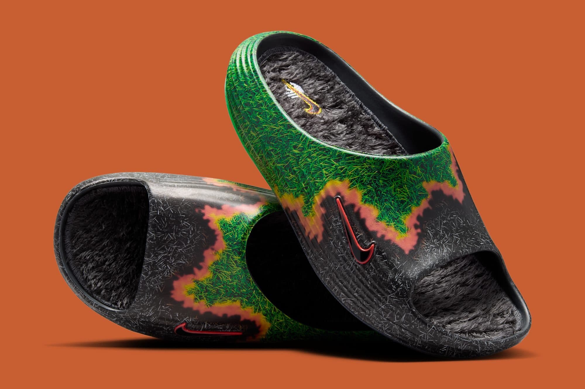 .SWOOSH x Nike ReactX Rejuven8 Slide "Patched Grass" Nike release photo
