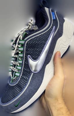 Undefeated x Nike Air Zoom Spiridon Thunder Blue release thumbnail 1
